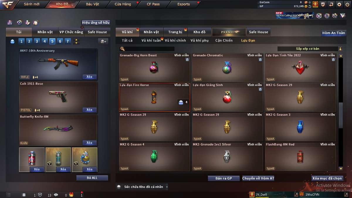 shop acc cf uy tin gia re